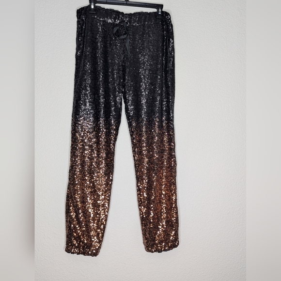 Johnny Was NWT Black and Copper Sequin Pants - Picture 4 of 16